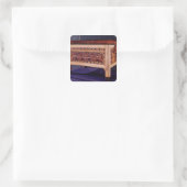 Koffie van de Tomb van Tutankhamun Vierkante Sticker (Tas)