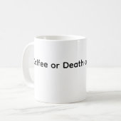 Koffie van Doden of Suiker Koffiemok (Voorkant links)