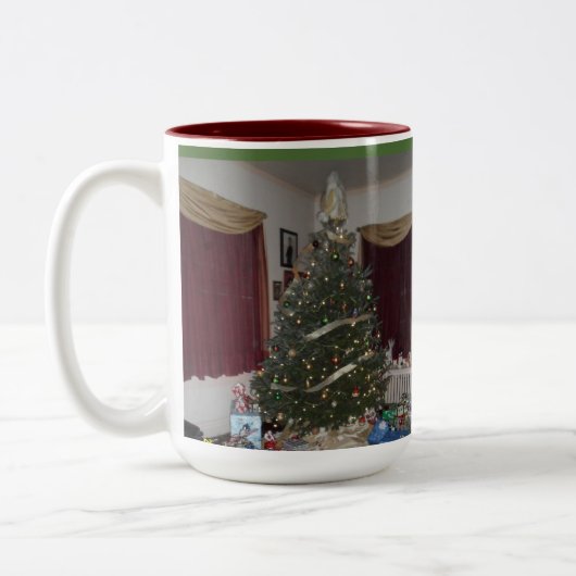 KOFFIE VAN KLANTEN MET CHRISTMAS MET FOTO TWEEKLEURIGE KOFFIEMOK (Links)