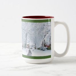 KOFFIE VAN KLANTEN MET CHRISTMAS MET FOTO TWEEKLEURIGE KOFFIEMOK