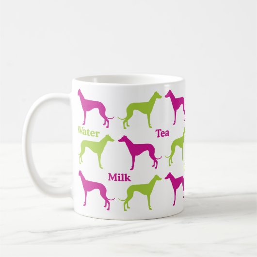 Koffie van melkthee koffiemok (Links)