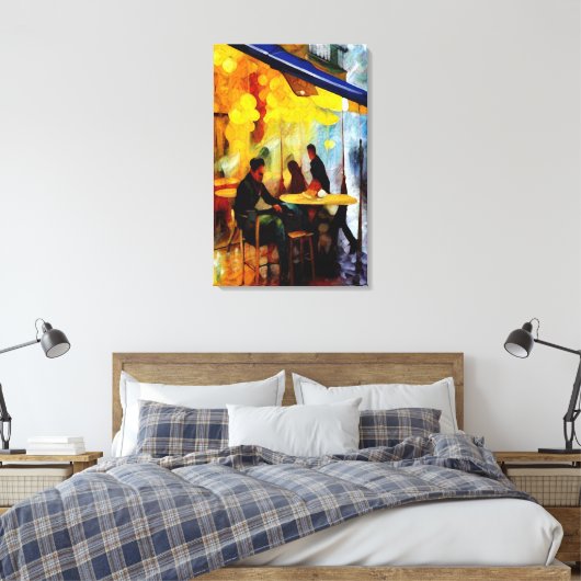 Koffie van mezelf canvas afdruk (Insitu (Slaapkamer))