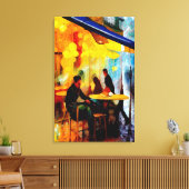 Koffie van mezelf canvas afdruk (Insitu (Woonkamer))