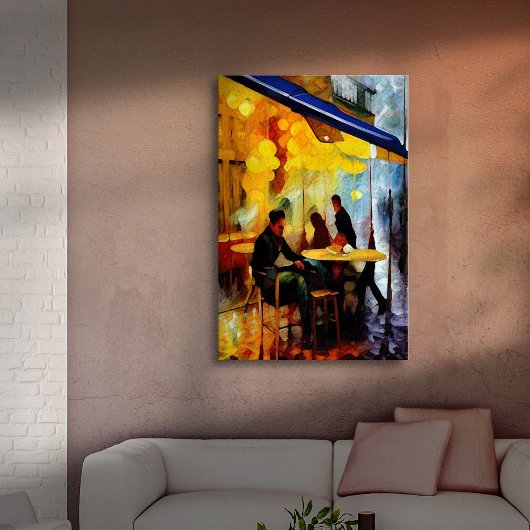 Koffie van mezelf canvas afdruk