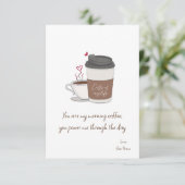 Koffie van mijn leven Valentijnsdag platte Kaart (Staand voorkant)