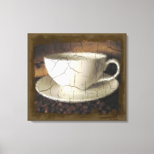 Koffie van Oud Canvas Afdruk (Voorkant)