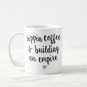 Koffie van Sippin en bouwen van een imperium Koffiemok