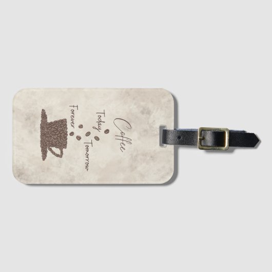 Koffie Vandaag Morgen Altijd- Bagagelabel (Voorkant (horizontaal))