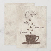 Koffie vandaag Morgen voor altijd- Kaart (Voorkant / Achterkant)