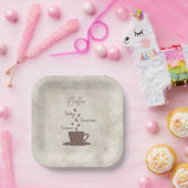 Koffie vandaag Morgen voor altijd- Papieren Bordje (Feest)