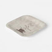 Koffie vandaag Morgen voor altijd- Papieren Bordje (Gebogen)