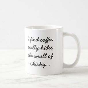 Koffie verbergt de whisky koffiemok