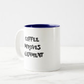 KOFFIE VERBETERT DE BEHEERSING TWEEKLEURIGE KOFFIEMOK (Voorkant links)