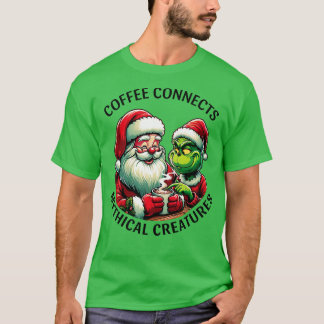 Koffie verbindt mythische wezens t-shirt