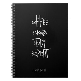 Koffie Verpleegkundige Student Studie Minimalistis Notitieboek