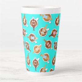 Koffie verslaafde beste vrienden trendy meisje pas latte mok