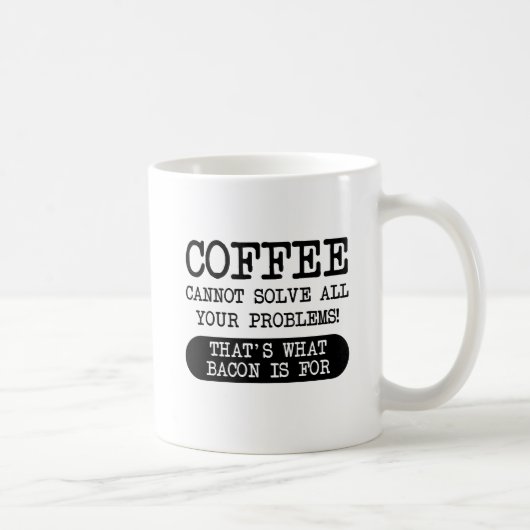Koffie Versus Bacon Grappige Mok (Rechts)