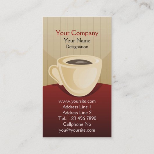 Koffie Verticale Visitekaartjes kopen (Voorkant)