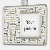 Koffie Verzilverd Omlijst Ornament (Links)