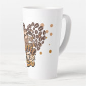 koffie vibes ontwerp latte mok (Rechterhoek)