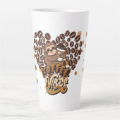 koffie vibes ontwerp latte mok (Voorkant)