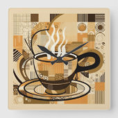 Koffie Vierkante Klok (Voorkant)