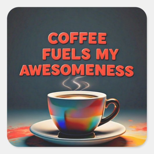 KOffie Vierkante Sticker (Voorkant)