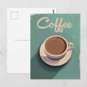 Koffie vintage reclame briefkaart (Voorkant / Achterkant)