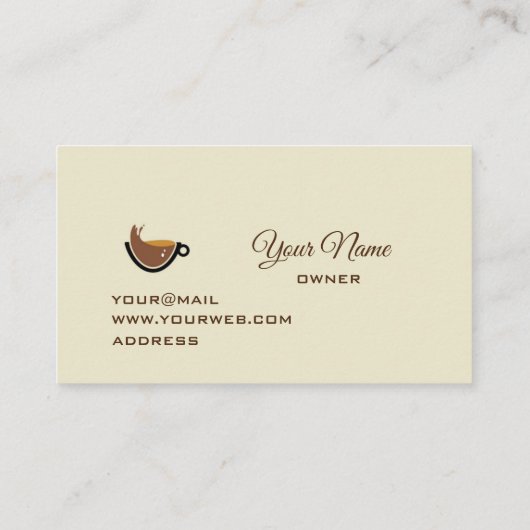 Koffie Visitekaartje (Achterkant)