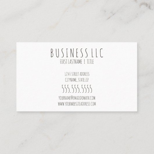 koffie. visitekaartje (Achterkant)