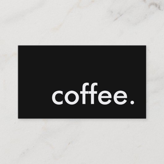 koffie. visitekaartje (Voorkant)
