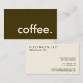 koffie. visitekaartje (Voorkant / Achterkant)
