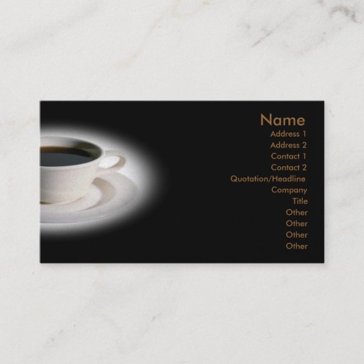 Koffie-Visitekaartje Visitekaartje (Voorkant)