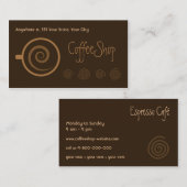 Koffie-Visitekaartje Visitekaartje (Voorkant / Achterkant)