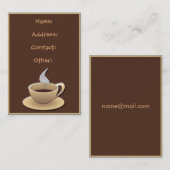 Koffie visitekaartjes (Voorkant / Achterkant)
