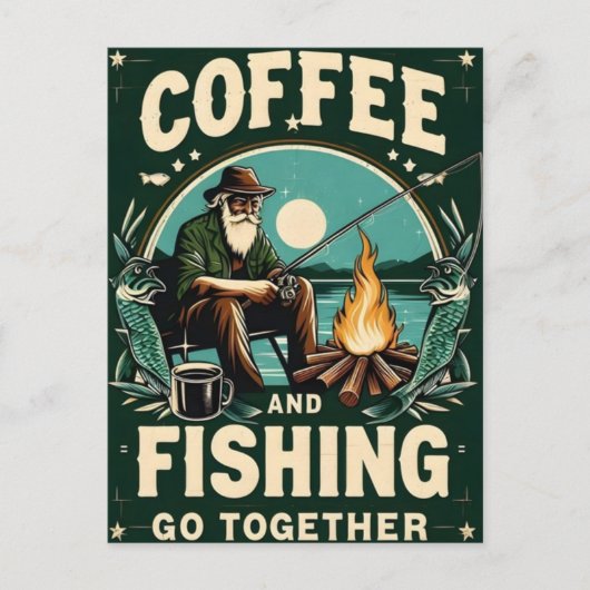 Koffie & Vist Samen Briefkaart (Voorkant)