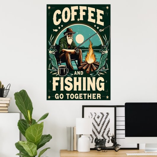 Koffie & Vist Samen Poster (Thuiskantoor)