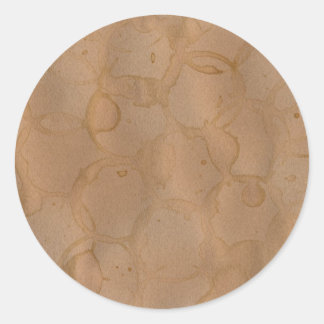 koffie vlekken achtergrond ronde sticker