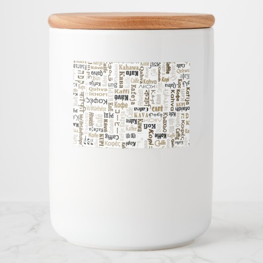 Koffie Voedselcontainer Etiket (Voorkant)