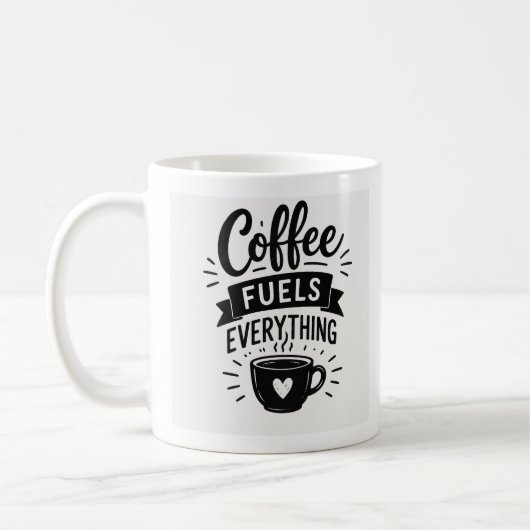 Koffie voedt alles mok (Links)