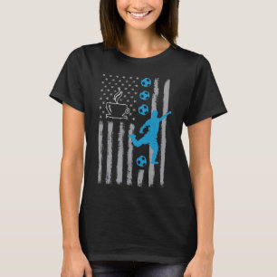 koffie voetbal- Vintage USA Amerikaanse Vlag voor  T-shirt