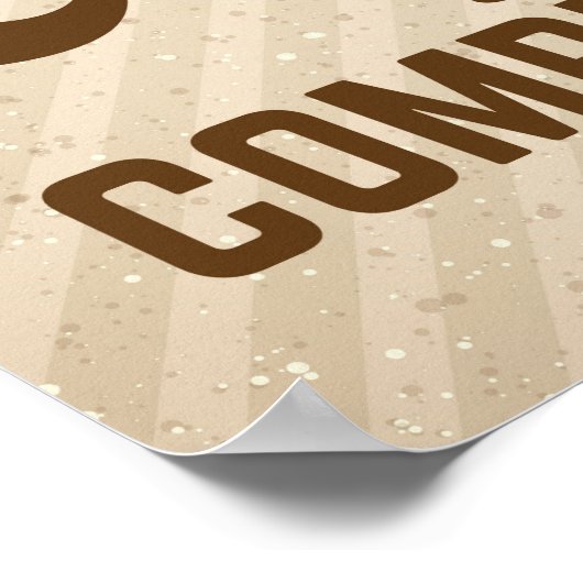 Koffie voltooit me grappige offerte poster (Hoek)