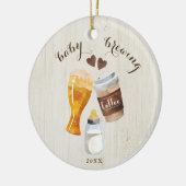 Koffie voor baby, bier- en Baby-flessentest Keramisch Ornament (Links)