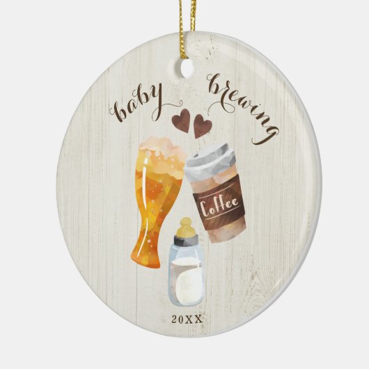 Koffie voor baby, bier- en Baby-flessentest Keramisch Ornament (Links)