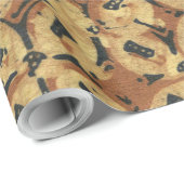 Koffie voor batik-kunstpatroonontwerp cadeaupapier (Rol Hoek)