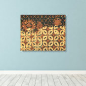 Koffie voor batik-kunstpatroonontwerp canvas afdruk (Insitu (Houten vloer))