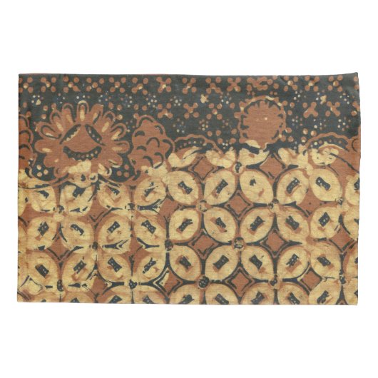 Koffie voor batik-kunstpatroonontwerp kussensloop (Achterkant)