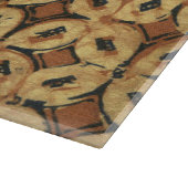 Koffie voor batik-kunstpatroonontwerp snijplank (Hoek)