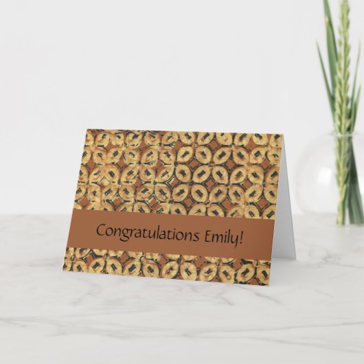 Koffie voor batik-patroonontwerp kaart (Voorkant)