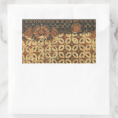 Koffie voor batik-patroonontwerp rechthoekige sticker (Tas)